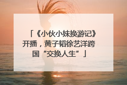 《小伙小妹换游记》开播，黄子韬徐艺洋跨国“交换人生”