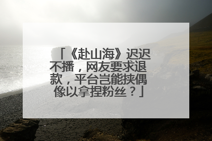 《赴山海》迟迟不播，网友要求退款，平台岂能挟偶像以拿捏粉丝？