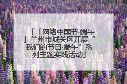 「网络中国节·端午」兰州市城关区开展“我们的节日·端午”系列主题实践活动
