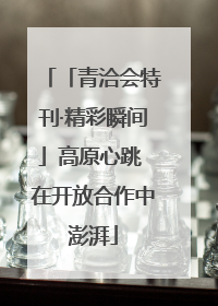 「青洽会特刊·精彩瞬间」高原心跳 在开放合作中澎湃