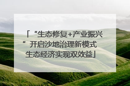 “生态修复+产业振兴”开启沙地治理新模式 生态经济实现双效益