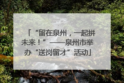 “留在泉州，一起拼未来！”——泉州市举办“送岗留才”活动