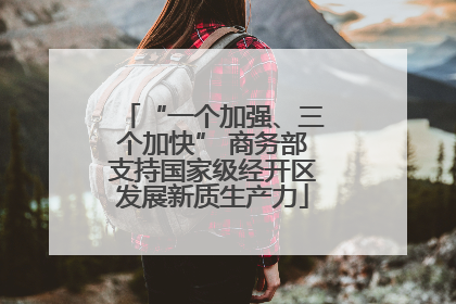 “一个加强、三个加快” 商务部支持国家级经开区发展新质生产力