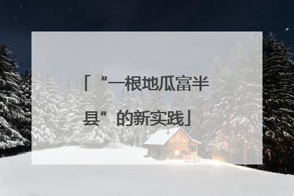 “一根地瓜富半县”的新实践