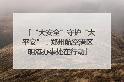 “大安全”守护“大平安”，郑州航空港区明港办事处在行动