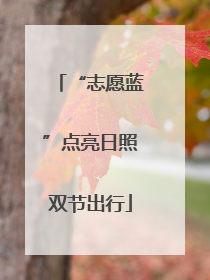 “志愿蓝”点亮日照双节出行