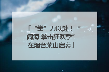 “拳”力以赴！“闹海·拳击狂欢季”在烟台莱山启幕