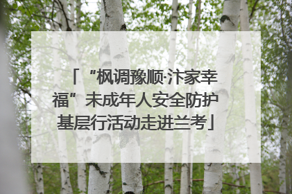 “枫调豫顺·汴家幸福”未成年人安全防护基层行活动走进兰考