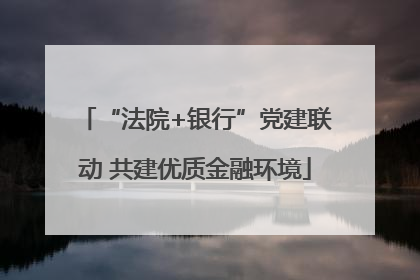 “法院+银行”党建联动 共建优质金融环境