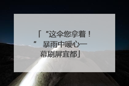 “这伞您拿着！” 暴雨中暖心一幕刷屏宜都
