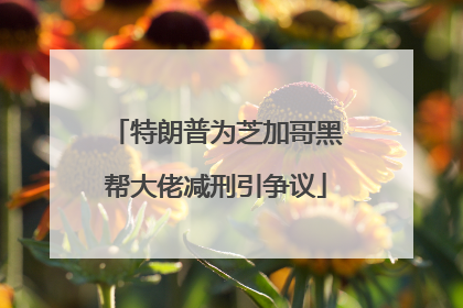 特朗普为芝加哥黑帮大佬减刑引争议