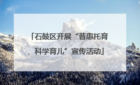 石鼓区开展“普惠托育、科学育儿”宣传活动