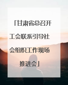 甘肃省总召开工会联系引导社会组织工作现场推进会