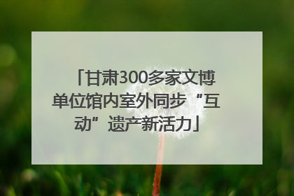 甘肃300多家文博单位馆内室外同步“互动”遗产新活力