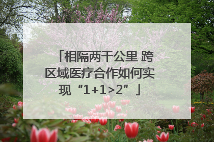 相隔两千公里 跨区域医疗合作如何实现“1+1>2”