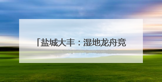 盐城大丰：湿地龙舟竞渡 艾香飘荡野鹿荡