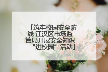 筑牢校园安全防线 江汉区市场监管局开展安全知识“进校园”活动