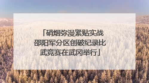 硝烟弥漫紧贴实战 邵阳军分区创破纪录比武竞赛在武冈举行