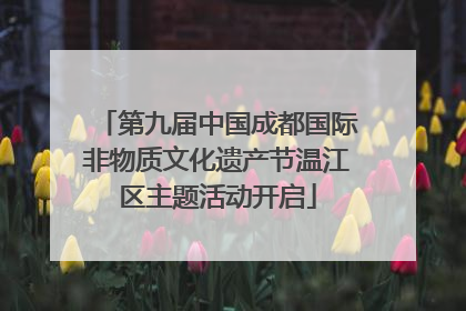 第九届中国成都国际非物质文化遗产节温江区主题活动开启