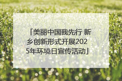 美丽中国我先行 新乡创新形式开展2025年环境日宣传活动