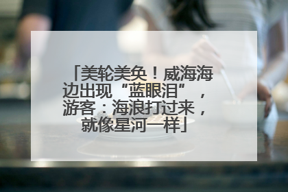 美轮美奂！威海海边出现“蓝眼泪”，游客：海浪打过来，就像星河一样