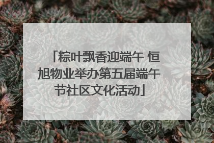 粽叶飘香迎端午 恒旭物业举办第五届端午节社区文化活动