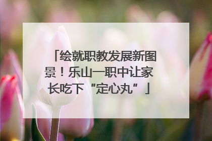 绘就职教发展新图景！乐山一职中让家长吃下“定心丸”