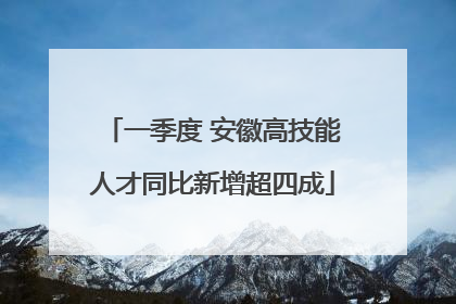 一季度 安徽高技能人才同比新增超四成