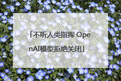 不听人类指挥 OpenAI模型拒绝关闭