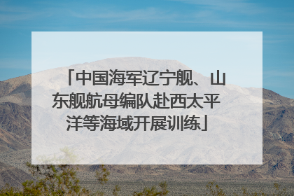 中国海军辽宁舰、山东舰航母编队赴西太平洋等海域开展训练