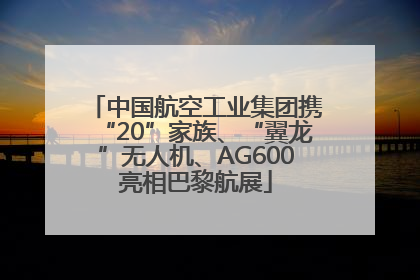 中国航空工业集团携“20”家族、“翼龙”无人机、AG600亮相巴黎航展