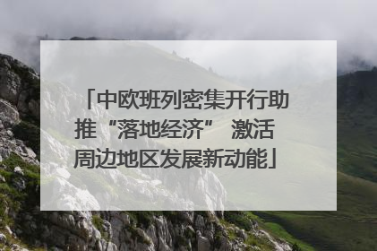 中欧班列密集开行助推“落地经济” 激活周边地区发展新动能