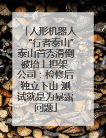 人形机器人“行者泰山”泰山首秀滑倒被抬上担架 公司：检修后独立下山 测试就是为暴露问题