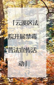 云溪区法院开展禁毒普法宣传活动
