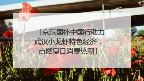 京东国补中国行助力武汉小龙虾特色经济，点燃夏日消费热潮