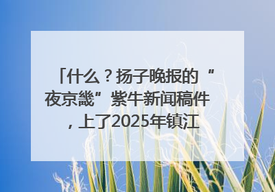 什么？扬子晚报的“夜京畿”紫牛新闻稿件，上了2025年镇江中考模拟卷！