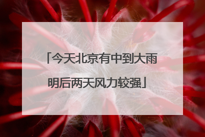 今天北京有中到大雨 明后两天风力较强
