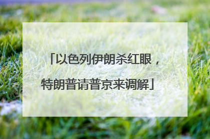 以色列伊朗杀红眼，特朗普请普京来调解