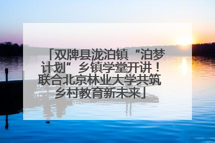 双牌县泷泊镇“泊梦计划”乡镇学堂开讲！联合北京林业大学共筑乡村教育新未来