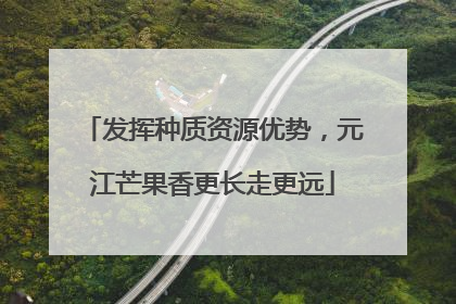 发挥种质资源优势，元江芒果香更长走更远
