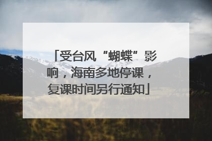 受台风“蝴蝶”影响，海南多地停课，复课时间另行通知