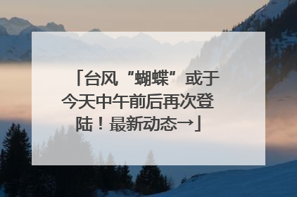 台风“蝴蝶”或于今天中午前后再次登陆！最新动态→