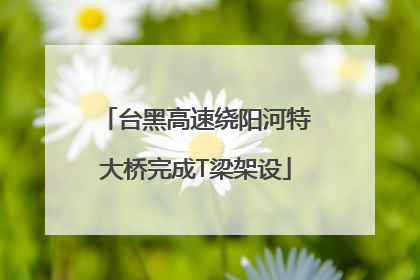 台黑高速绕阳河特大桥完成T梁架设