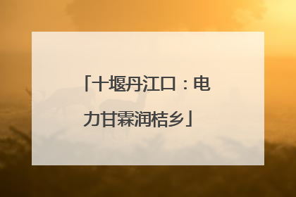 十堰丹江口：电力甘霖润桔乡