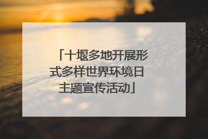 十堰多地开展形式多样世界环境日主题宣传活动