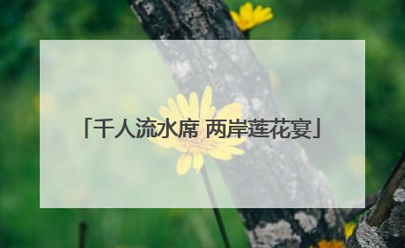 千人流水席 两岸莲花宴