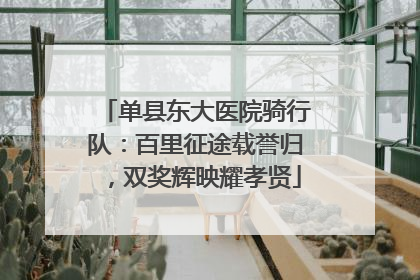 单县东大医院骑行队：百里征途载誉归，双奖辉映耀孝贤