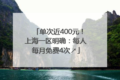 单次近400元！上海一区明确：每人每月免费4次↗