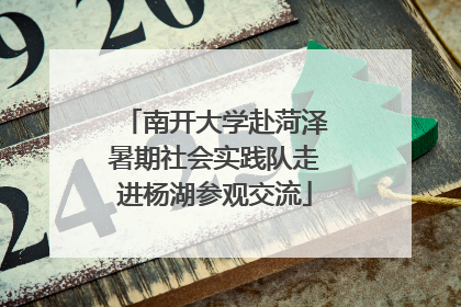 南开大学赴菏泽暑期社会实践队走进杨湖参观交流