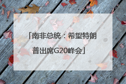南非总统：希望特朗普出席G20峰会